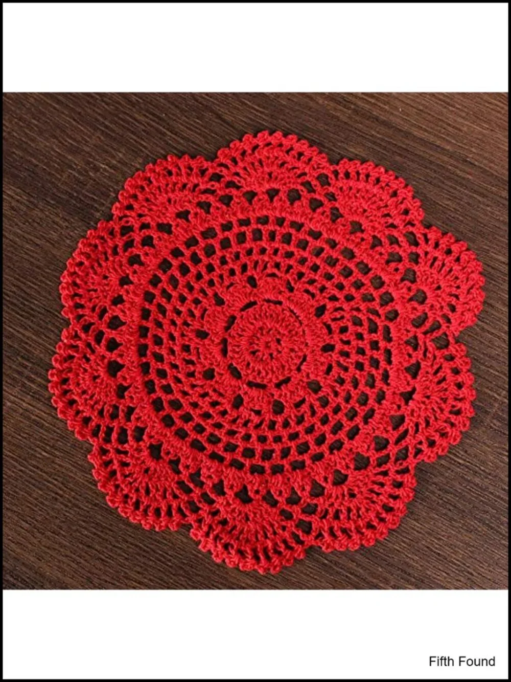 Round Crochet Lace Doilies Set of 4 Fabric Coasters Value Pack